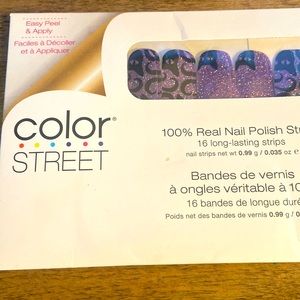 Color Street Purple and Black Cat Nail Strips